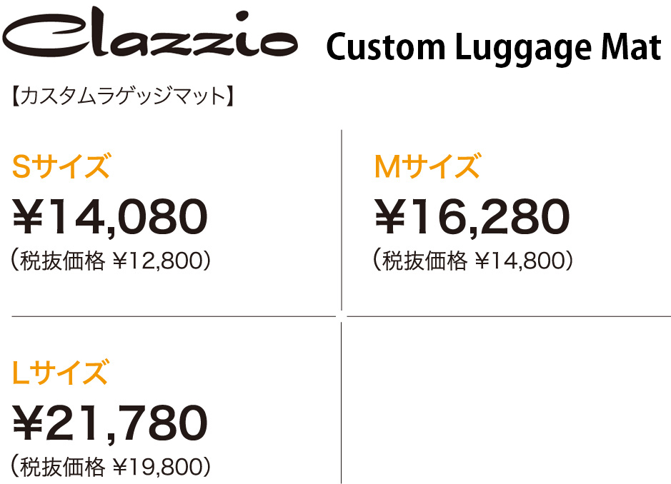 ラゲッジ用マット SML価格