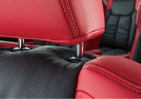 ヘッドレスト穴あけ加工